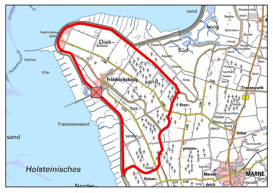 Einzugsgebiet Friedrichskoog